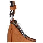 Jednoduchá dámská koženková kabelka přes rameno Alika, hnědá