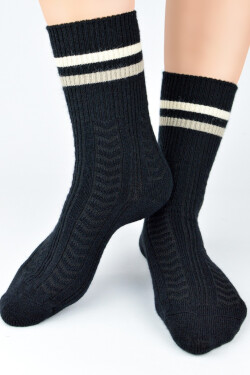 VLNĚNÉ PONOŽKY SW024 černá 36-41