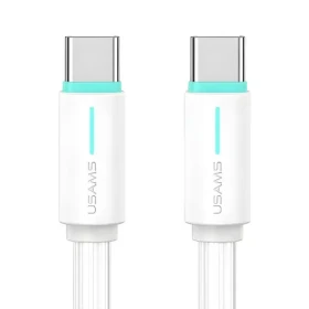 USAMS SJ734 bílá / Datový kabel / USB-C - USB-C / PD 60W / 1 m (SJ734USB02)