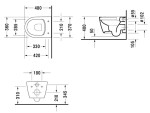 DURAVIT - ME by Starck Závěsné WC, sedátko SoftClose, Rimless, alpská bílá 45300900A1