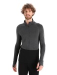 Pánské triko dlouhý rukáv ICEBREAKER Mens ZoneKnit™ 260 LS Half Zip, Jet HTHR/Black/Metro HTHR/Cb velikost: S