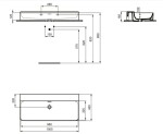 IDEAL STANDARD - Conca Ceram Umyvadlo na desku 100x45 cm, s přepadem, bez otvoru pro baterii, bílá T383401