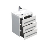 Koupelnová skříňka s umyvadlem SAT Cube Way 60x76,5x46 cm bílá lesk CUBE46603BIVER CUBE46603BIVER