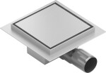 MEXEN - Flat podlahová vpusť čtverec 12x12 cm chrom 1010012