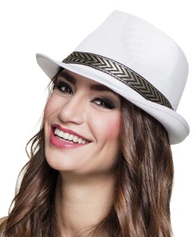 Ptakoviny.cz Klobouk párty bílý se stužkou