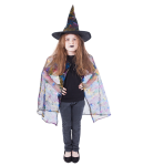 Dětský plášť čarodějnice kloboukem