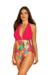 Jednodílné plavky Self Pati8 S 1091 - Self růžová-oranžová L