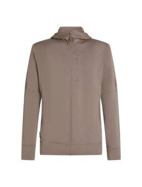 Pánská merino mikina ICEBREAKER Mens 260 Quantum IV LS Zip Hoodie, Porcini velikost: XL