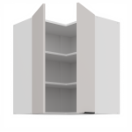 Horní rohová skříňka Como 60x60 GN-72 2F (90°) Barva korpusu: Bílá, Barva dvířek: Kašmír