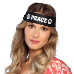 Čelenka hippie s nápisem Peace
