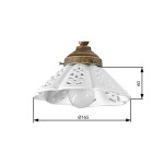 SAPHO - NAPOLI náhradní stínítko, keramika NDMC613