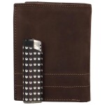 Stylová kožená pánská peněženka Bellugio Trewiss, hnědá