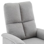 Relaxační křeslo, manuální ovládání, světle šedá látka