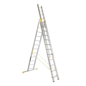 Žebřík AL, trojdílný, 3x12 příček, 8,65m, ALVE FORTE PROFI PLUS 8612