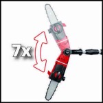 Einhell GE-LC 18 Li T-Solo / Aku Prořezávací pila s teleskopickou násadou / 18V / čepel 20 cm / Délka 0.8-1.8m / bez aku (3410810)