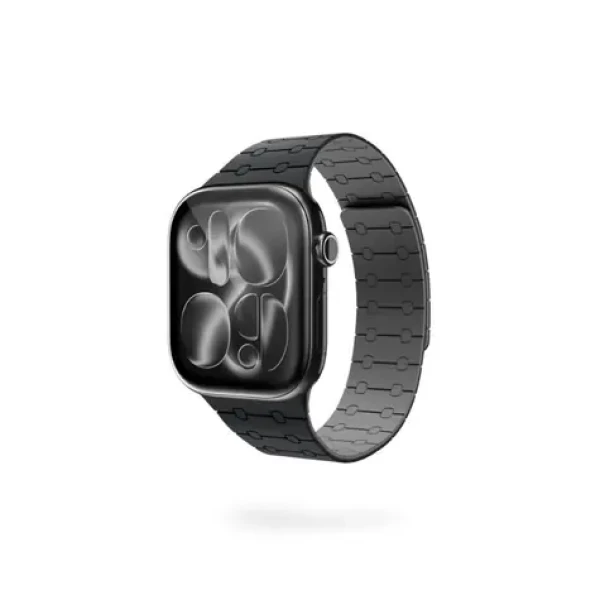 Epico Magnetic+ Silicone magnetický řemínek pro Apple Watch SE (40mm)/Series 1-11 (38/40/41/42mm) černá (63318101300005)