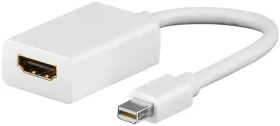 MicroConnect Adaptér Mini DP - HDMI M-F / 15cm / 1920x1080 / bílá (MDPHDMI)
