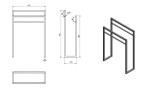 SAPHO - SKA stojan na ručníky 550x790x200, černá mat SKA301