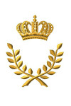 Rámeček k výšivce monogramu korunka a vavřín