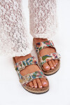 Dámské vzorované pantofle na korkové platformě s přezkami Lee Cooper – multicolor Velikost: 37