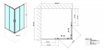 POLYSAN - CARMEN čtvercová sprchová zástěna 900x900x1500, čiré sklo MD5115