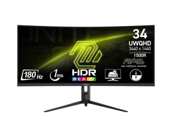 34" MSI MAG 342CQR E2 černá / 3440 x 1440 / VA / 21:9 / 1ms / 3000:1 / 300cd-m2 / HDMI + DP + USB-C / VESA (MAG 342CQR E2)