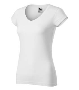 Fit V-neck tričko dámské bílá L