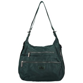 Trendy dámský textilní kabelko-batoh Coveri Venesta, zelený