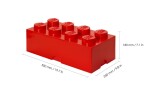 LEGO® úložný box 250 x 502 x 181 mm červený