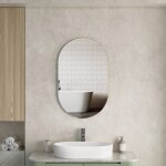 Erga Oval, oválné zrcadlo 50x80cm, ERG-V01-OVAL-5080-CL