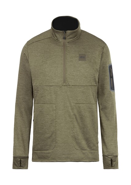 PICTURE Bake Grid 1/4 Zip, Dark Army Green velikost: S