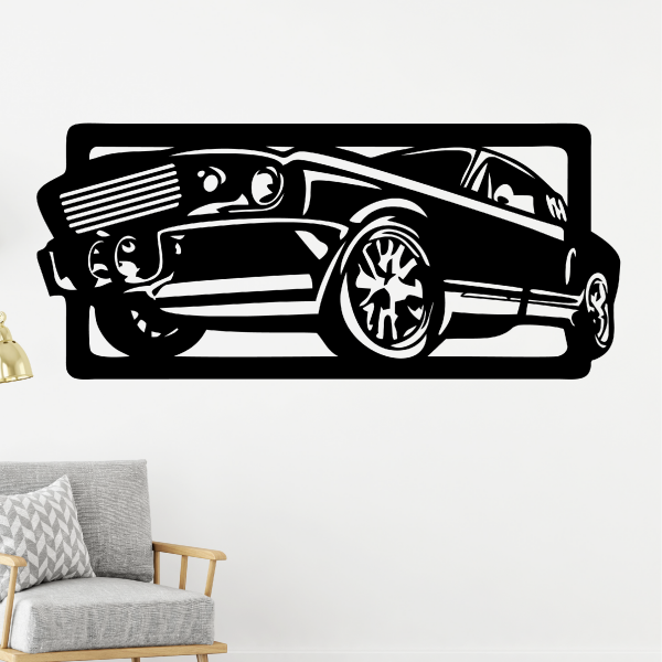 Samolepka Auto Ford Mustang Barva: černá, Velikost: 60 x 26 cm