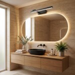 Koupelnové nástěnné LED svítidlo SWE034-1W 40cm BLACK OSW-20133