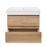 Koupelnová skříňka 2 zásuvková s umyvadlem SAT B-Way 79x50x45 cm dub mat BWAY280OAKU2BI BWAY280OAKU2BI