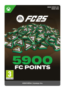 XSX EA SPORTS FC 25: 5900 bodů / El. licence / Sportovní / Angličtina / od 3 let / DLC pro Xbox Series (7F6-00845)