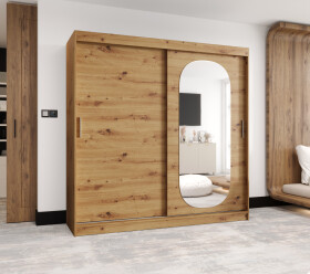 Šatní skříň Abi Royal Rozměry: 200 cm, Barva korpusu + barva dveří: Dub artisan + Dub artisan