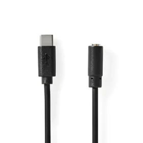 Nedis adaptér USB-C zástrčka - 3,5 mm zásuvka černý / Adaptér / USB 2.0 / 1 m (CCGL65960BK10)