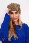 Fleecová čepice Roksana K209 cappucino+light khaki UNI