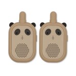 Konges Sløjd Dětské vysílačky Walkie Talkie Panda – set 2 ks, hnědá barva, plast