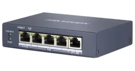 Hikvision DS-3E0505HP-E / Switch / 5x GbE / 4x PoE (1x Hi-PoE) / 60W / dosah 300 m (DS-3E0505HP-E)
