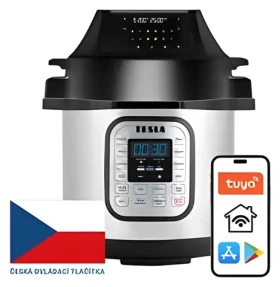 Tesla EliteCook K70 WiFi Duo / Tlakový hrnec a fritéza / WiFi / 2v1 (8595689805210)