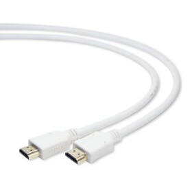 Gembird kabel HDMI (M) - HDMI (M) bílá / V2.0 / zlacené konektory / 3m (CC-HDMI4-W-10)