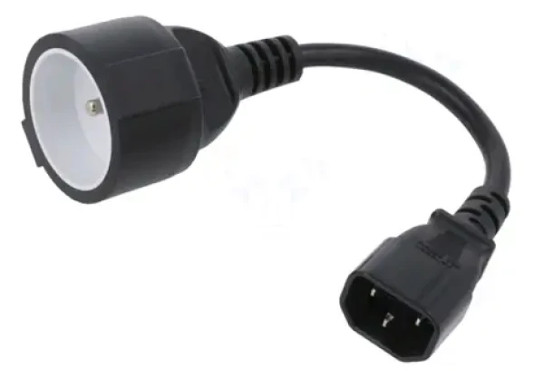 Qoltec 53907 Adapter french 0.15m černá / IEC 320 C14 (53907)