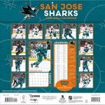 JF Turner Kalendář San Jose Sharks NHL 2025 Wall Calendar