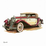 Nástěnný poznámkový kalendář 2026 NOTIQUE - Classic Cars – Václav Zapadlík, 30 x 30 cm