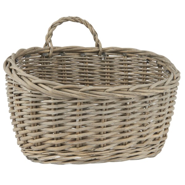 IB LAURSEN Proutěný závěsný košík Willow Basket, šedá barva, přírodní barva, proutí