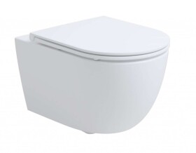Kielle - Oudee Závěsné WC se sedátkem SoftClose, Rimless Vortex+, bílá 30102006