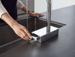 HANSGROHE - M81 Dřezová baterie Aquno Select s výsuvnou koncovkou a plochým sprchovým proudem, sBox, chrom 73830000