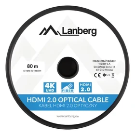 Lanberg HDMI 2.0 AOC 80m / Kabel / M/M / černý (CA-HDMI-20FB-0800-BK)