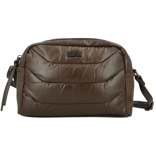 Trendy dámská koženková crossbody kabelka Coveri Darcy, tmavě hnědá